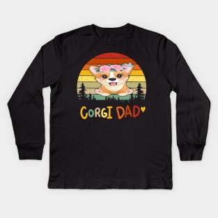 Corgi Dad  (61) Kids Long Sleeve T-Shirt